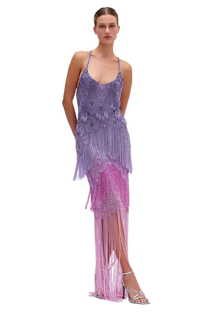 PatBo Hand-Beaded Ombre Gown - Women's Clothing