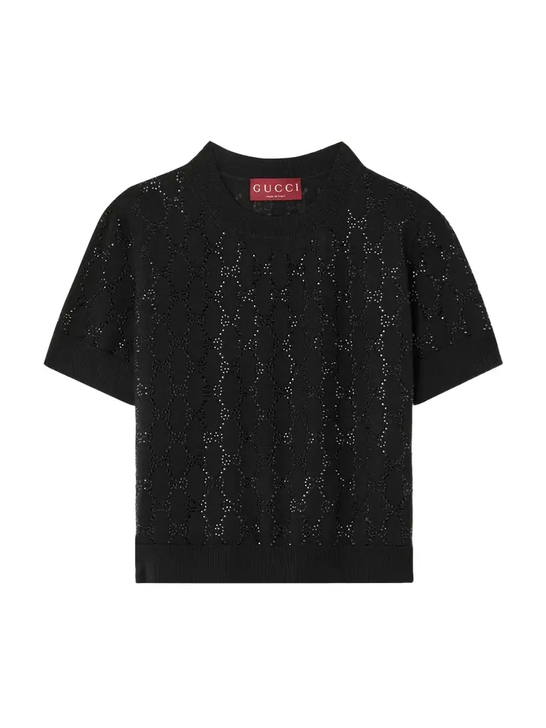 Gucci Crystal-embellished Wool Sweater