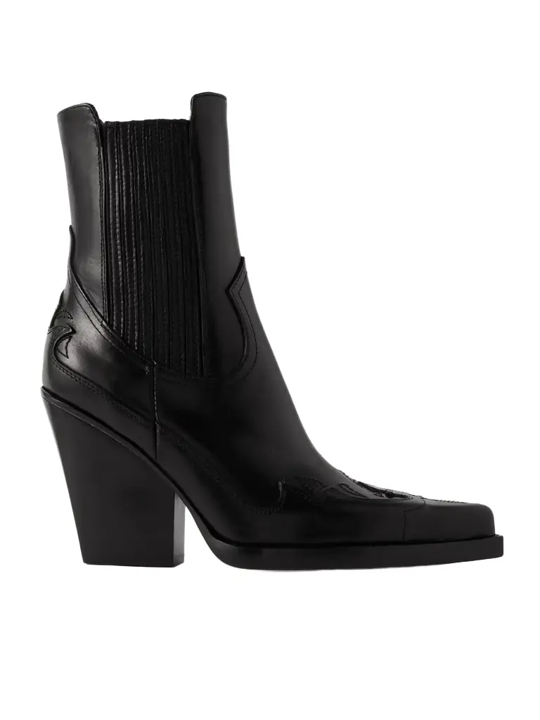 Paris Texas Dallas 100 Embroidered Leather Pointed-toe Ankle Boots