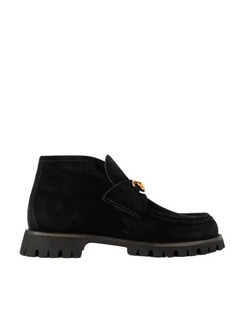 Gucci Sylke Horsebit-detailed Suede Ankle Boots