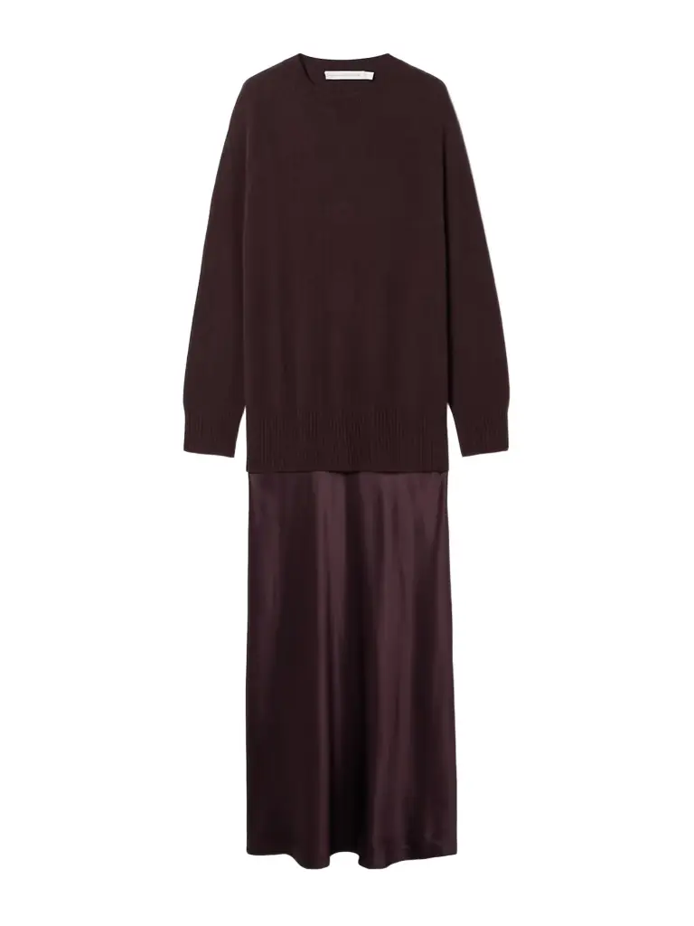 Christopher Esber Monument Cashmere And Silk-satin Maxi Dress