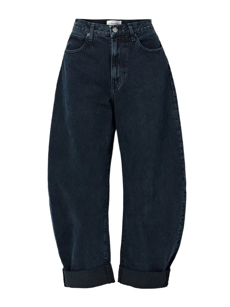 Frame The Bubble High-rise Barrel-leg Jeans