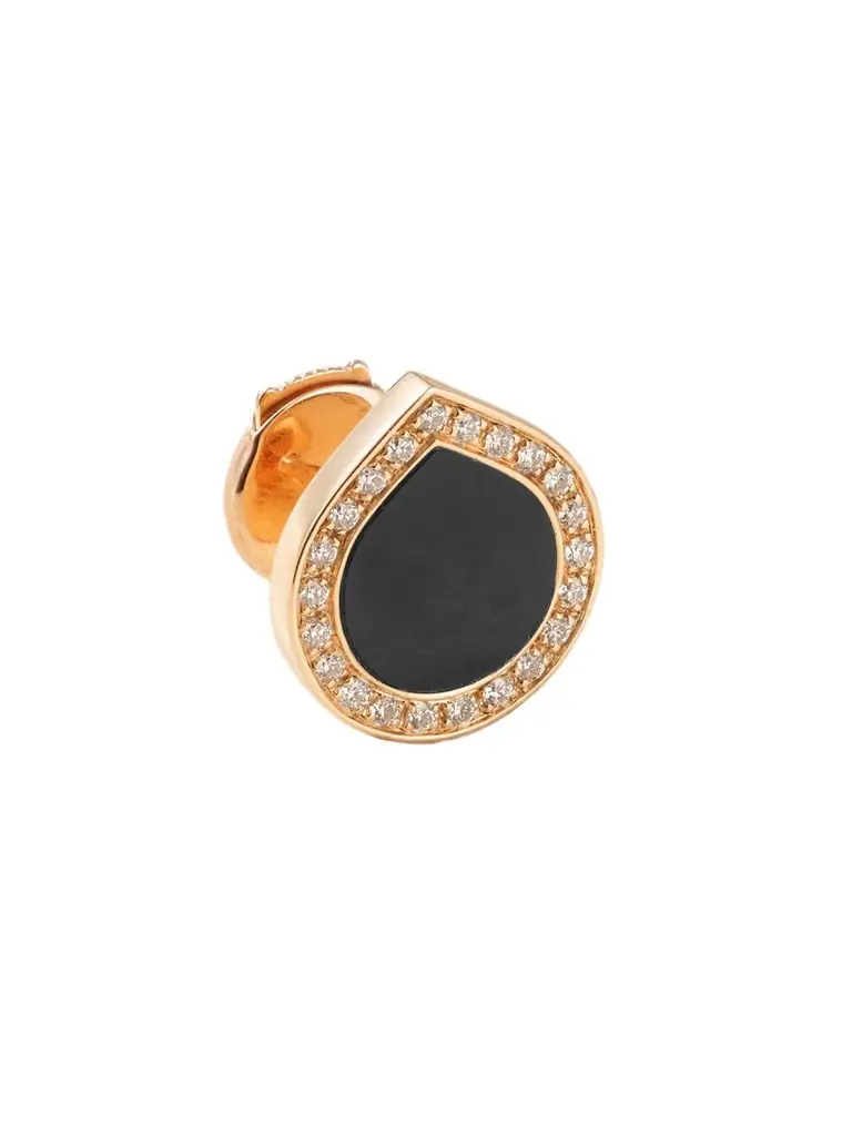 Repossi Antifer 18-karat Rose Gold, Onyx And Diamond Single Earring
