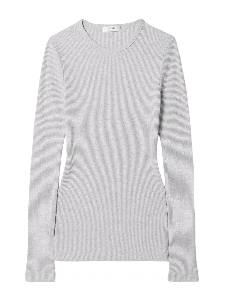 AGOLDE Delphi Ribbed Jersey Top