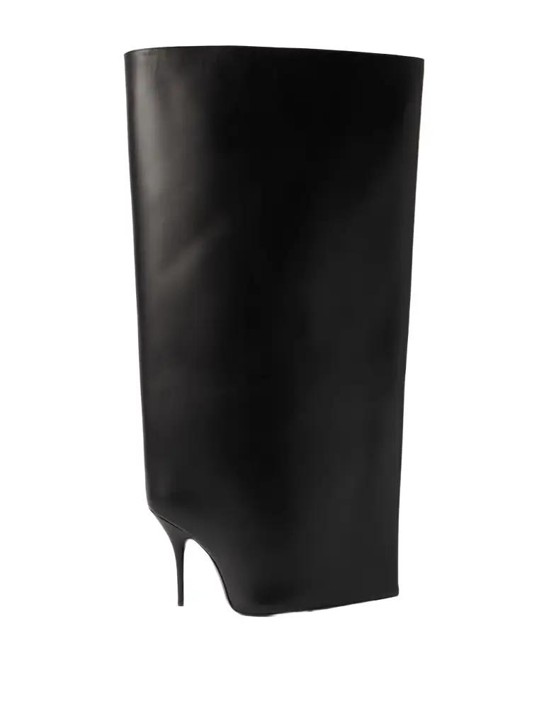 Balenciaga New Wader Leather Knee Boots