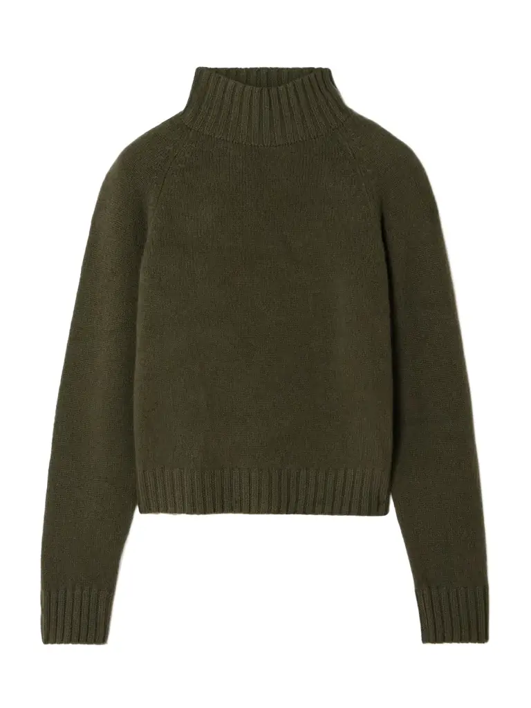 The Elder Statesman Cropped Cashmere Turtleneck Sweater