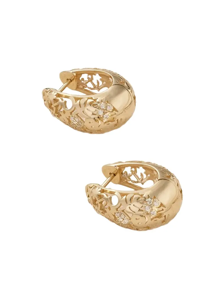 Sydney Evan Icon Wallpaper 14-karat Gold Diamond Hoop Earrings