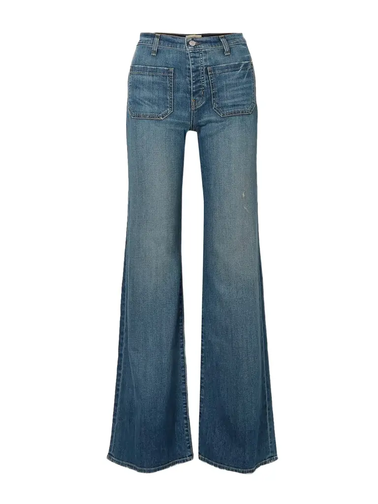 Nili Lotan Florence Distressed High-rise Flared Jeans