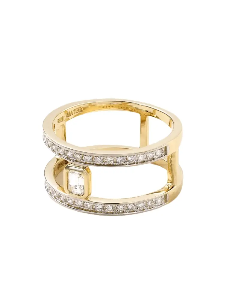 Mateo Le Double Barre 14-karat Gold Diamond Ring