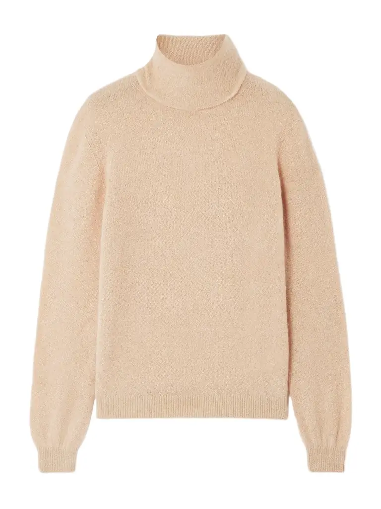 Loro Piana Cashmere And Silk-blend Bouclé Turtleneck Sweater