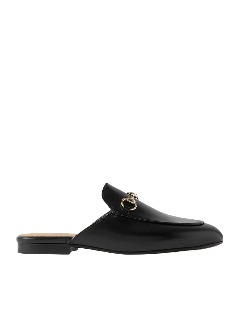 Gucci Princetown Horsebit-detailed Leather Slippers