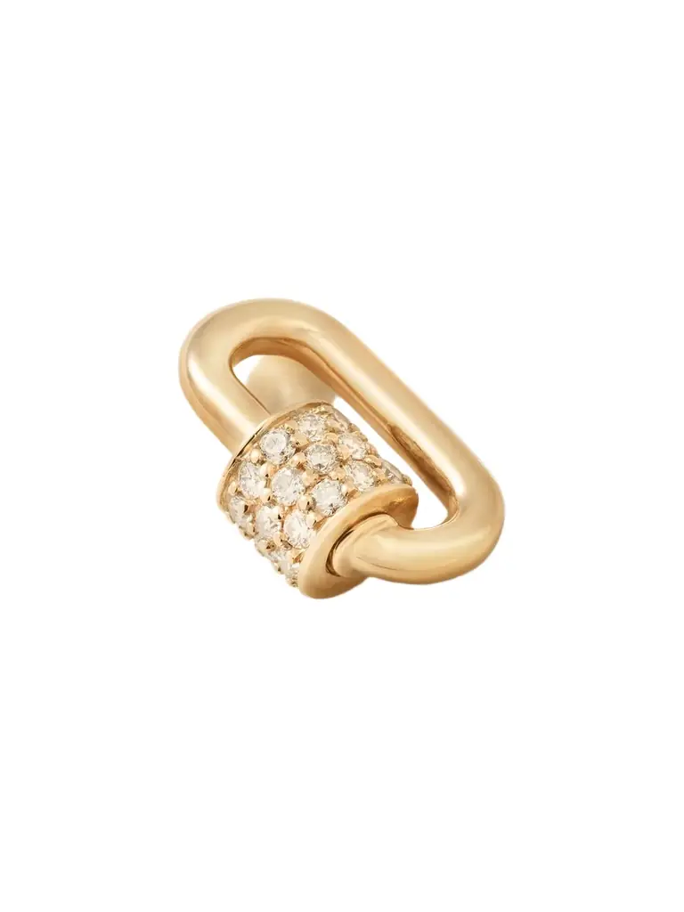 Marla Aaron Stoned Chubby Babylock 14-karat Gold Diamond Pendant