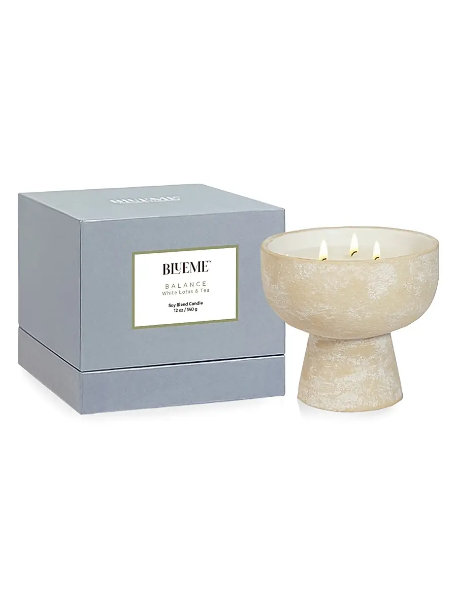 Blueme Balance White Lotus & Tea Medium Ceramic Candle