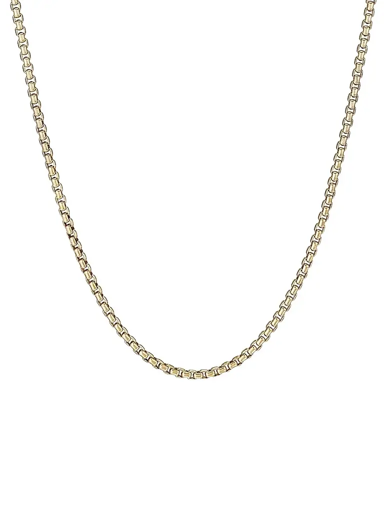 David Yurman Women's Box Chain Necklace in 18K Yellow Gold, 3.6MM - Gold