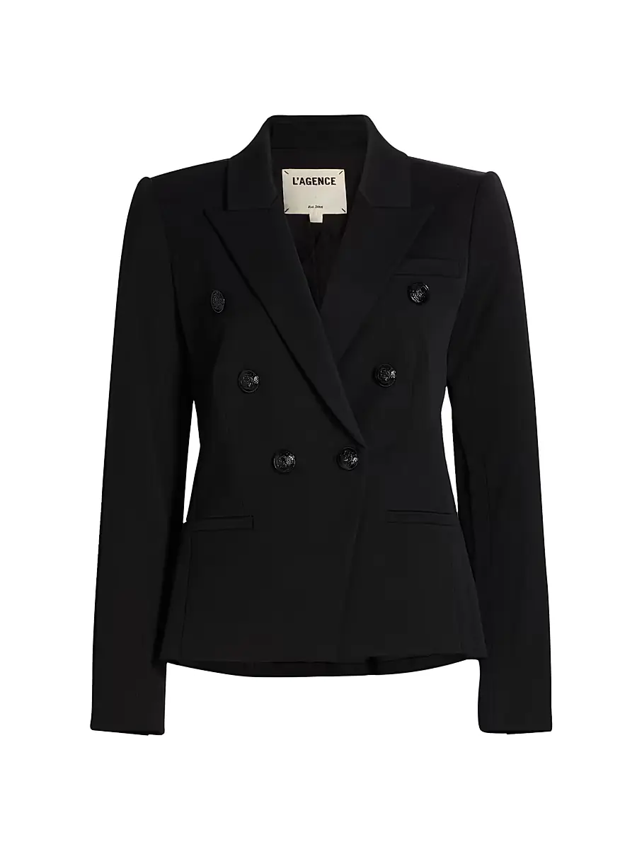 L'AGENCE Women's Marie Double-Breasted Blazer - Black
