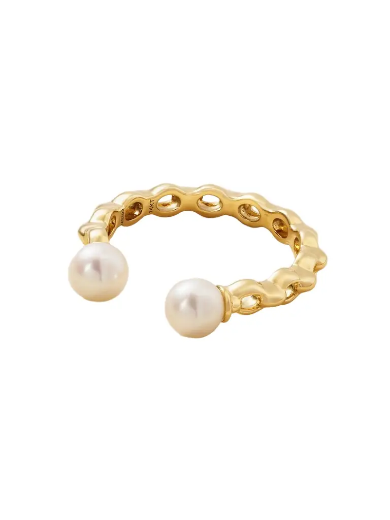 Mizuki Sea Of Beauty 14-karat Gold Pearl Ring