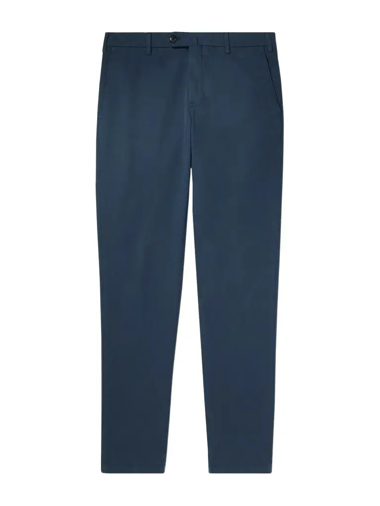 Loro Piana Pantaflat Slim-Fit Pleated Stretch-Cotton Trousers - Men