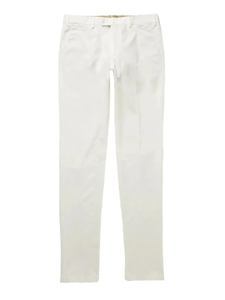 Loro Piana Slim-Fit Washed Cotton-Blend Trousers - Men