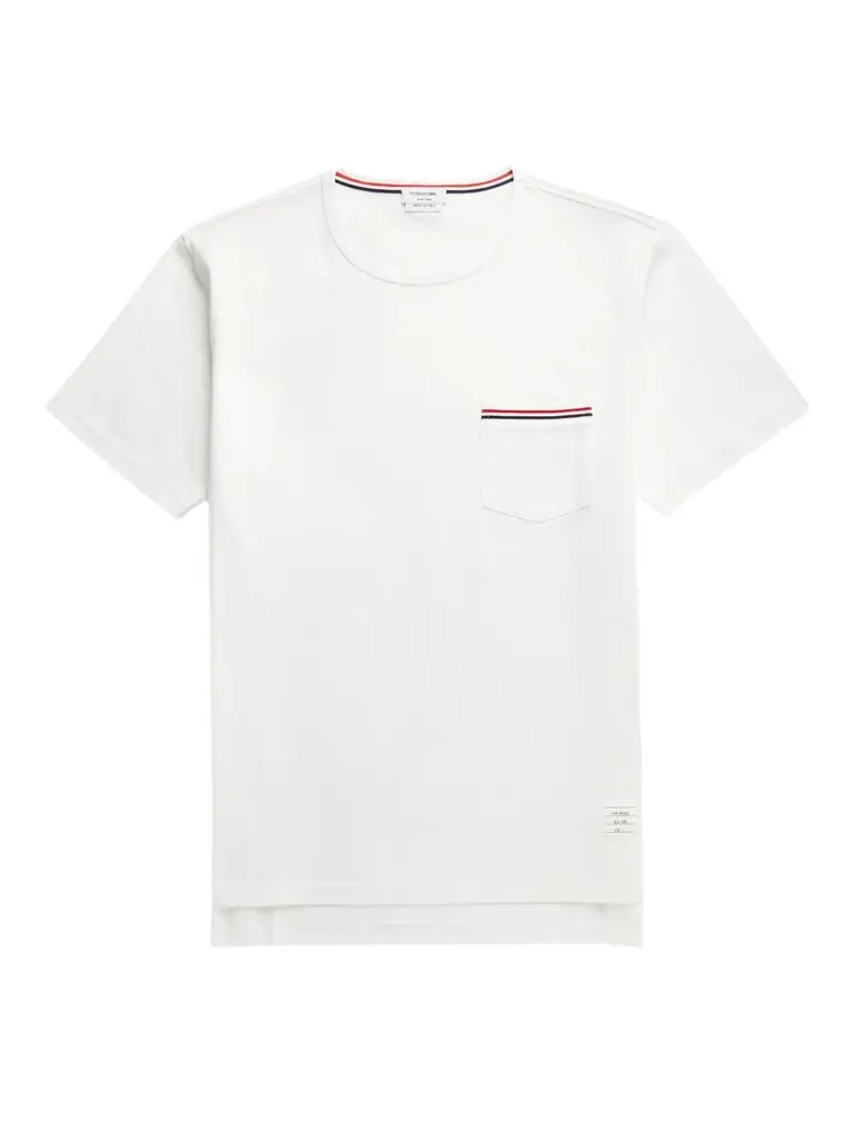 Thom Browne Slim-Fit Grosgrain-Trimmed Cotton-Jersey T-Shirt - Men