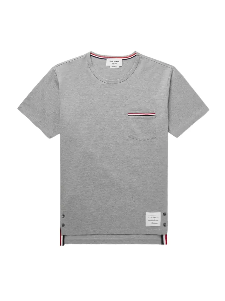 Thom Browne Slim-Fit Grosgrain-Trimmed Cotton-Jersey T-Shirt - Men