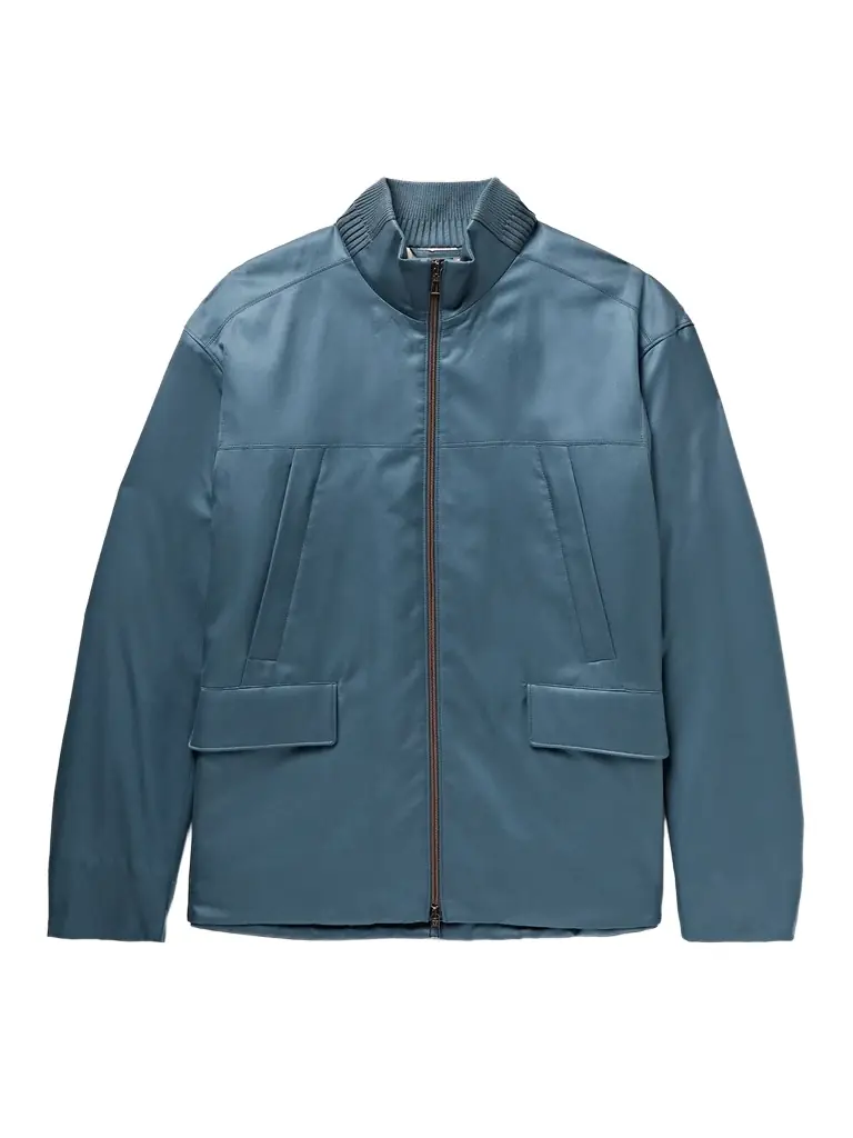 Loro Piana Padded Silk-Twill Bomber Jacket - Men