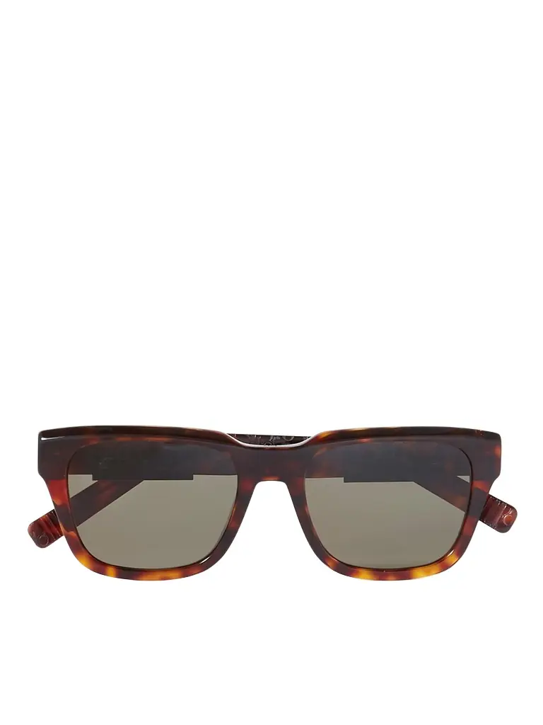 DIOR Eyewear DiorB23 S1I Havana Geometric Tortoiseshell Acetate Sunglasses - Men