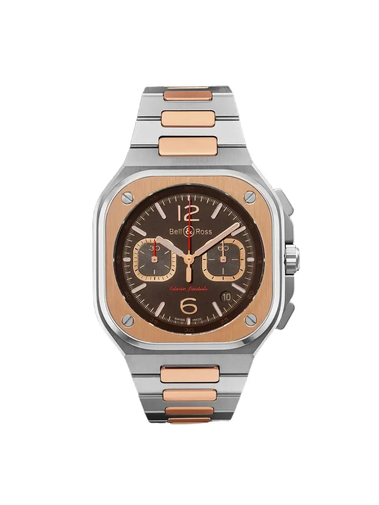 Bell & Ross BR 05 Limited Edition Automatic Chronograph 42mm Stainless Steel and Rose Gold Watch, Ref. No. BR05C-LDA/SSG - Men