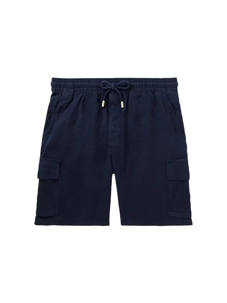 Vilebrequin Straight-Leg Linen Drawstring Cargo Shorts - Men