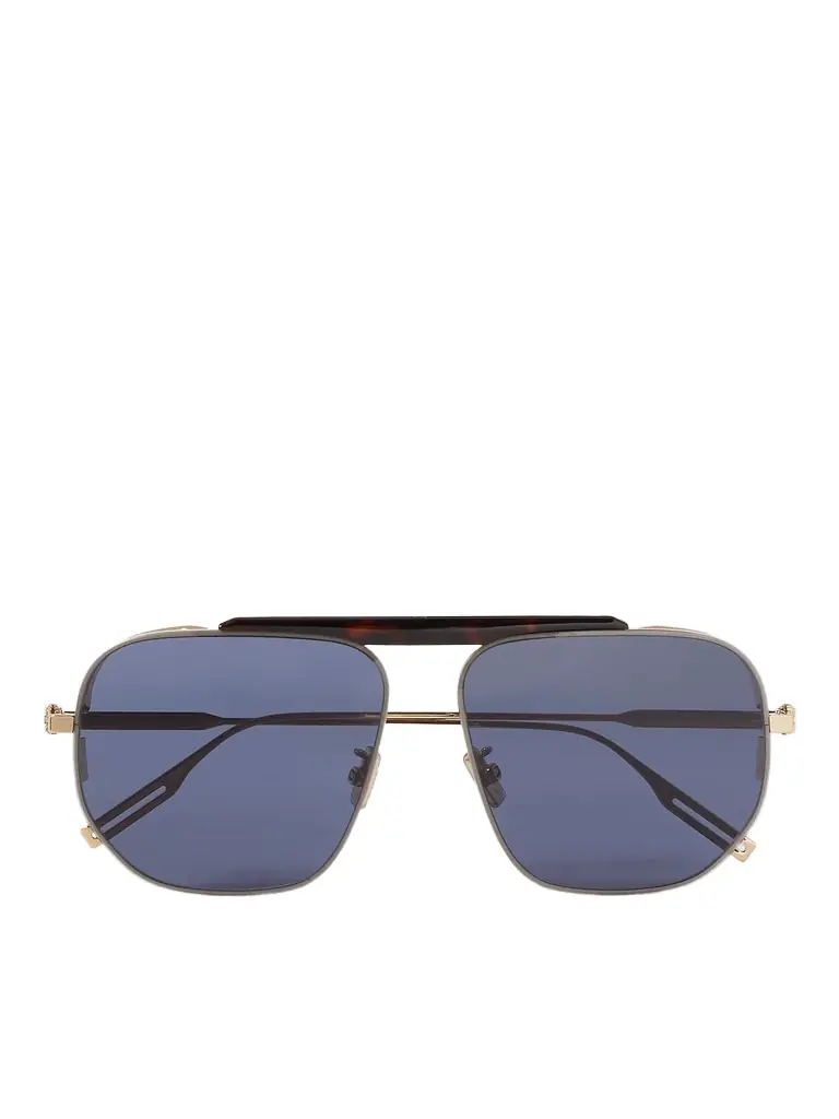 DIOR Eyewear NeoDior NU Aviator-Style Tortoiseshell Acetate and Gold-Tone Sunglasses - Men