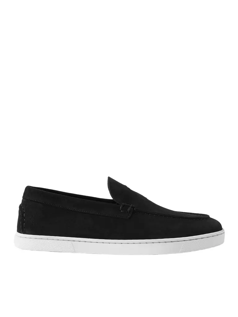 Christian Louboutin Varsiboat Logo-Embossed Suede Loafers - Men - Women's Shoes