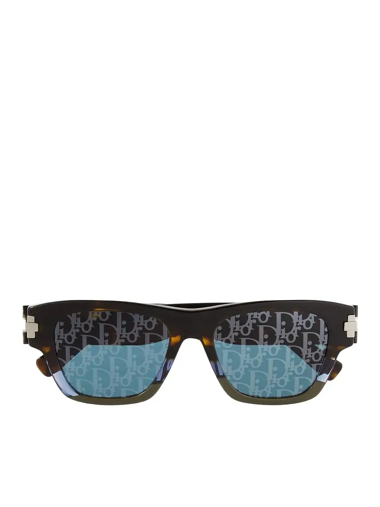 DIOR Eyewear DiorBlackSuit XL S2U Havana Geometric Tortoiseshell Acetate Sunglasses - Men