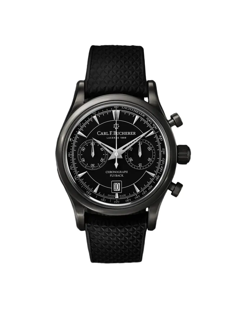 Carl F. Bucherer Manero Automatic Flyback Chronograph 43mm Steel and Rubber Watch, Ref. No. 00.10919.12.33.01 - Men