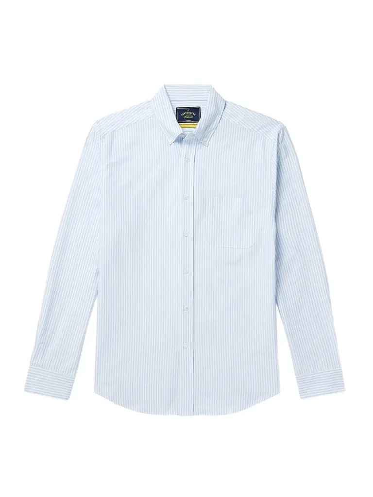 Portuguese Flannel Belavista Button-Down Collar Striped Cotton Oxford Shirt - Men