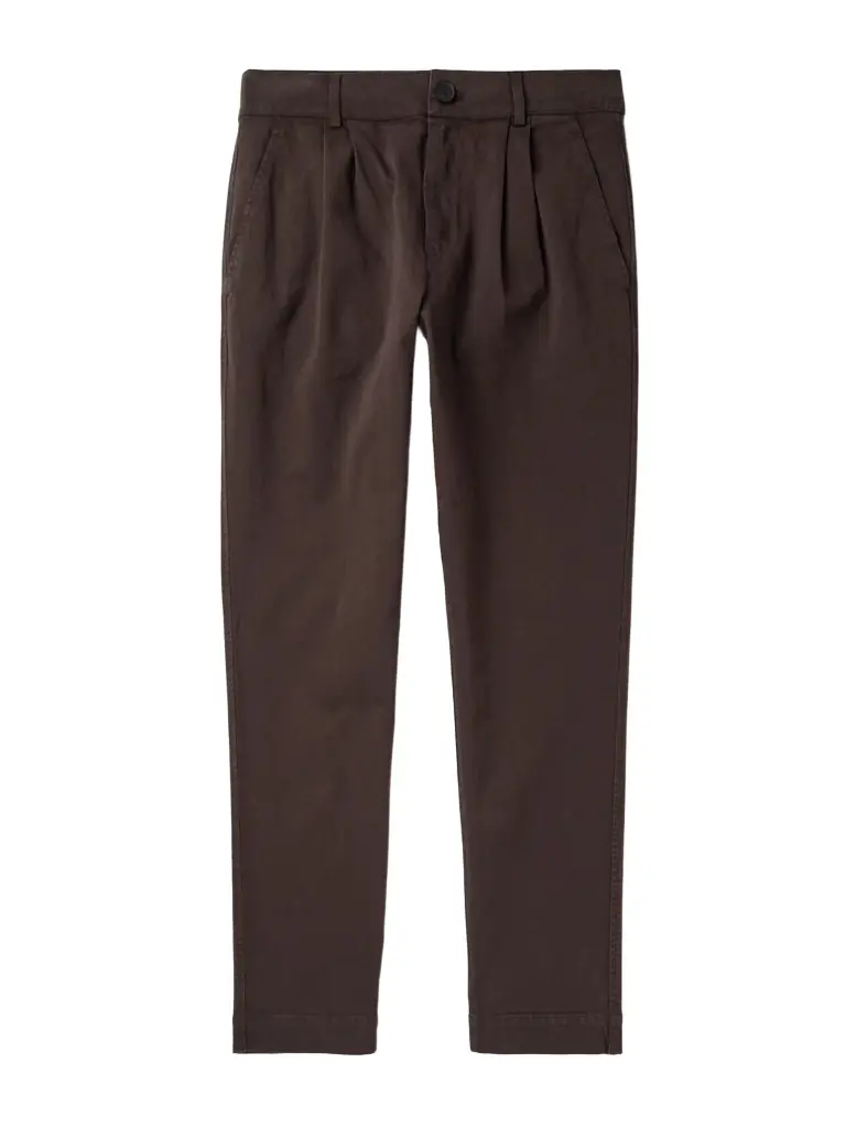 MR P. Tapered Pleated Garment-Dyed Cotton-Blend Twill Trousers - Men