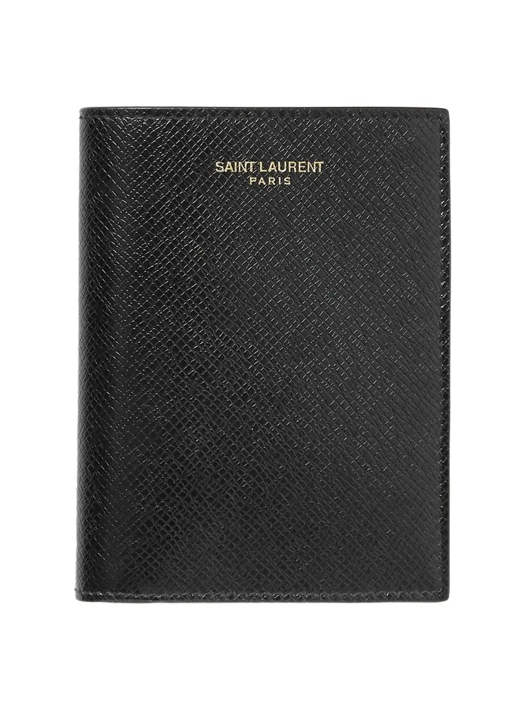 Saint Laurent Upcycled Cross-Grain Leather Bifold Wallet - Men