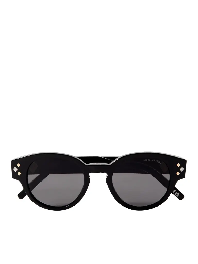 DIOR Eyewear CD Diamond R2I Acetate and Silver-Tone Round-Frame Sunglasses - Men