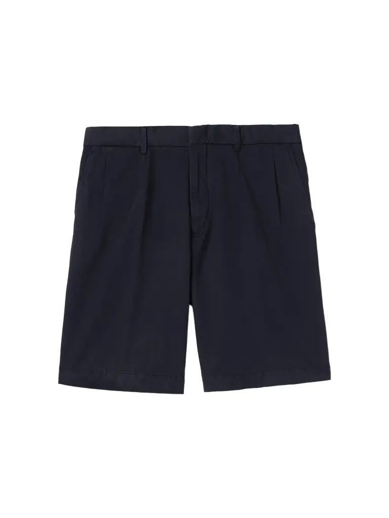 Zegna Straight-Leg Pleated Cotton and Linen-Blend Twill Shorts - Men