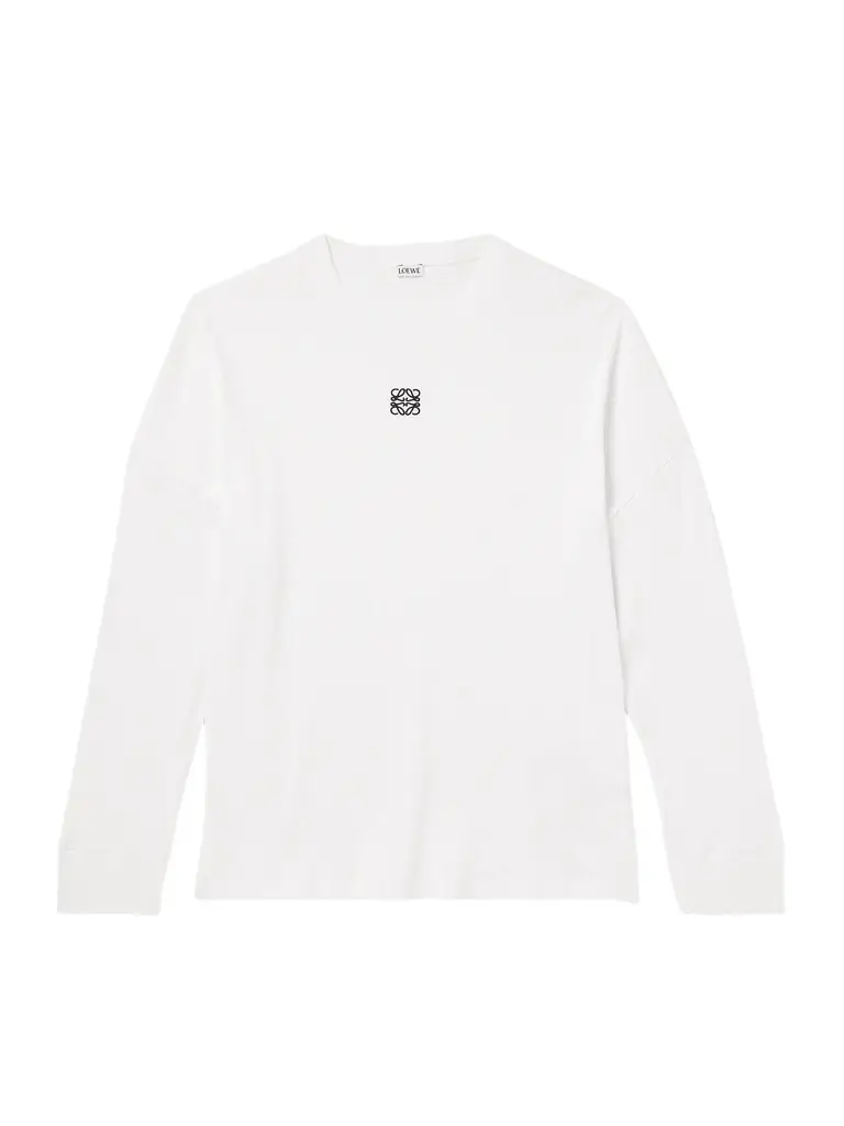 Loewe Oversized Logo-Embroidered Ribbed Cotton T-Shirt - Men