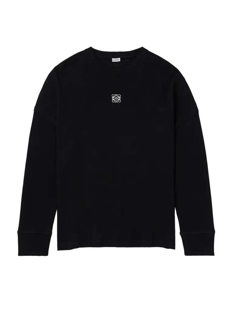 Loewe Oversized Logo-Embroidered Ribbed Cotton T-Shirt - Men