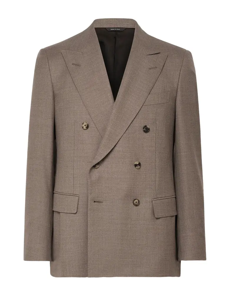 Loro Piana Double-Breasted Virgin Wool-Twill Suit Jacket - Men