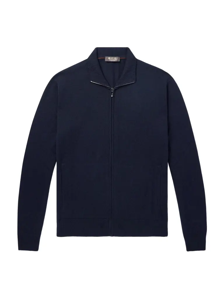 Loro Piana Ribbed Cashmere Zip-Up Sweater - Men