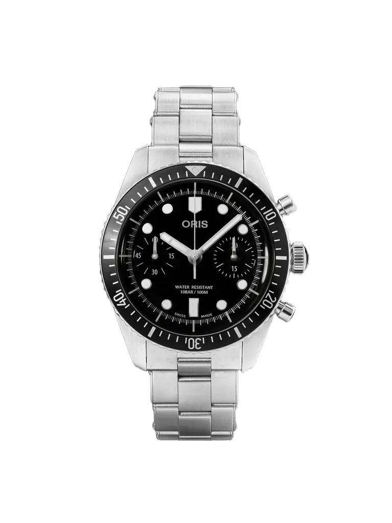 ORIS Divers Sixty-Five Automatic Chronograph 40mm Stainless Steel Watch, Ref. No. 01 771 7791 4054-07 8 20 18 - Men
