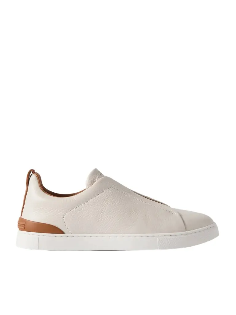 Zegna Triple Stitch™ Full-Grain Deerskin Slip-On Sneakers - Men