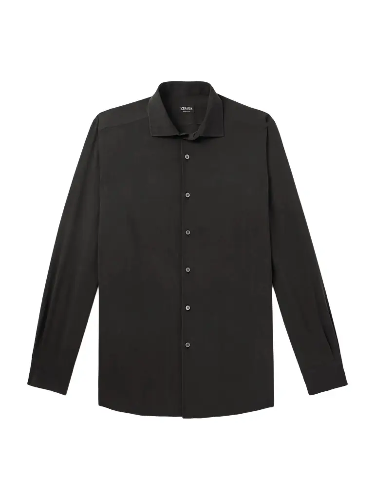 Zegna Garment-Dyed Silk Shirt - Men