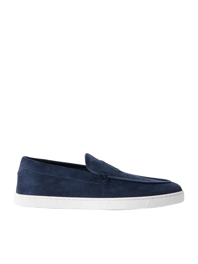 Christian Louboutin Varsiboat Logo-Embossed Suede Loafers - Men