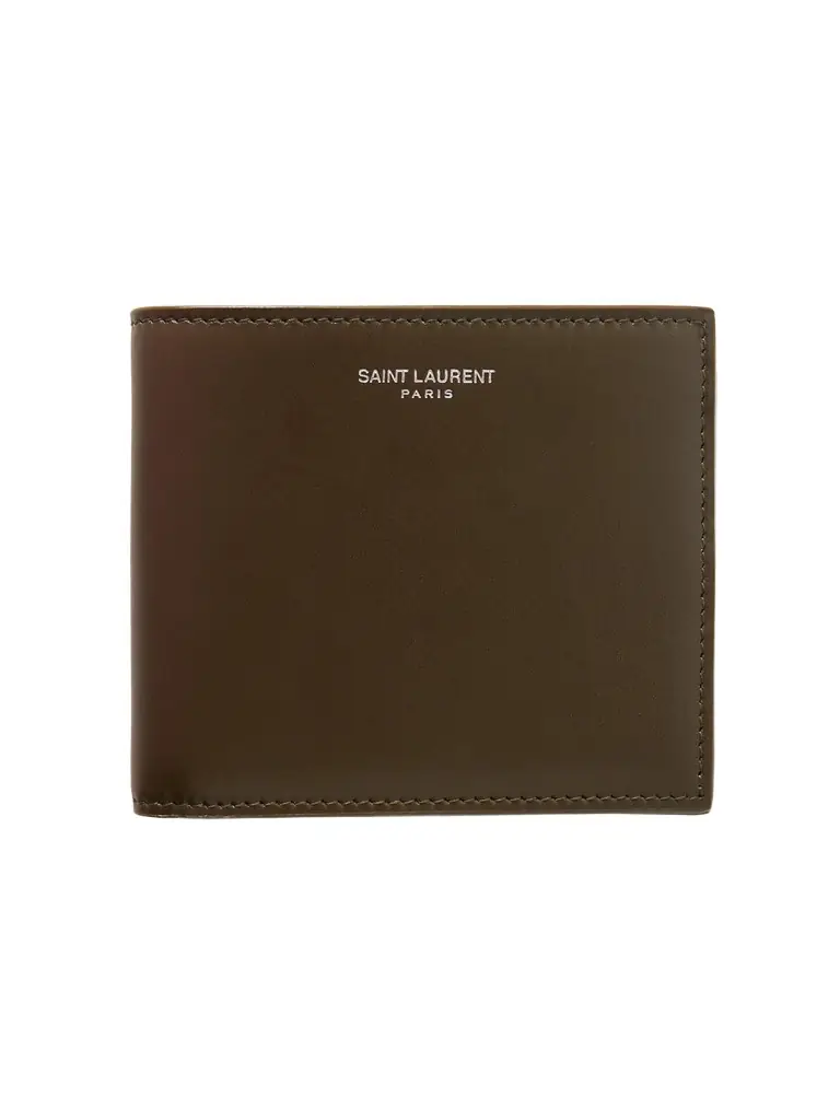 Saint Laurent Logo-Print Leather Billfold Wallet - Men