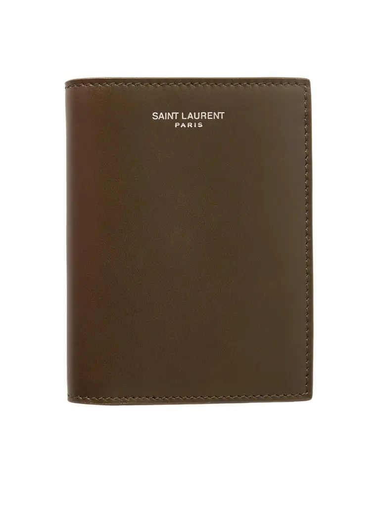 Saint Laurent Logo-Print Leather Bifold Wallet - Men