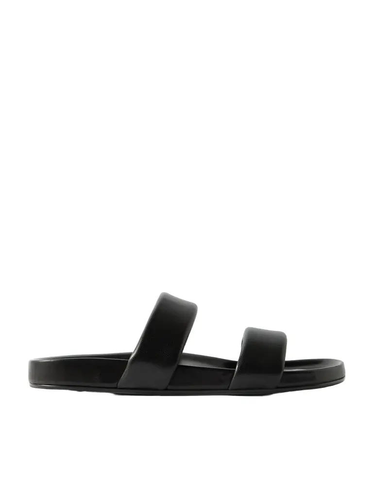 Saint Laurent Nichols Leather Slides - Men - Women's Shoes