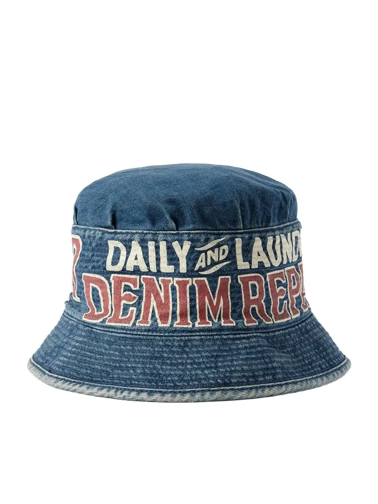 KAPITAL Laundry Printed Denim Bucket Hat - Men