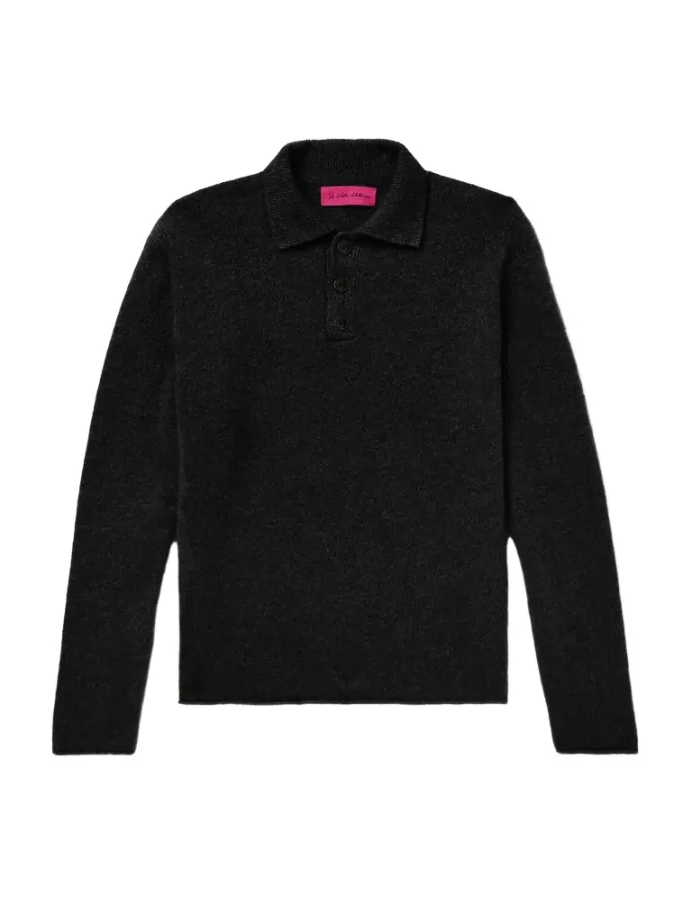 The Elder Statesman Brushed-Cashmere Polo Shirt - Men